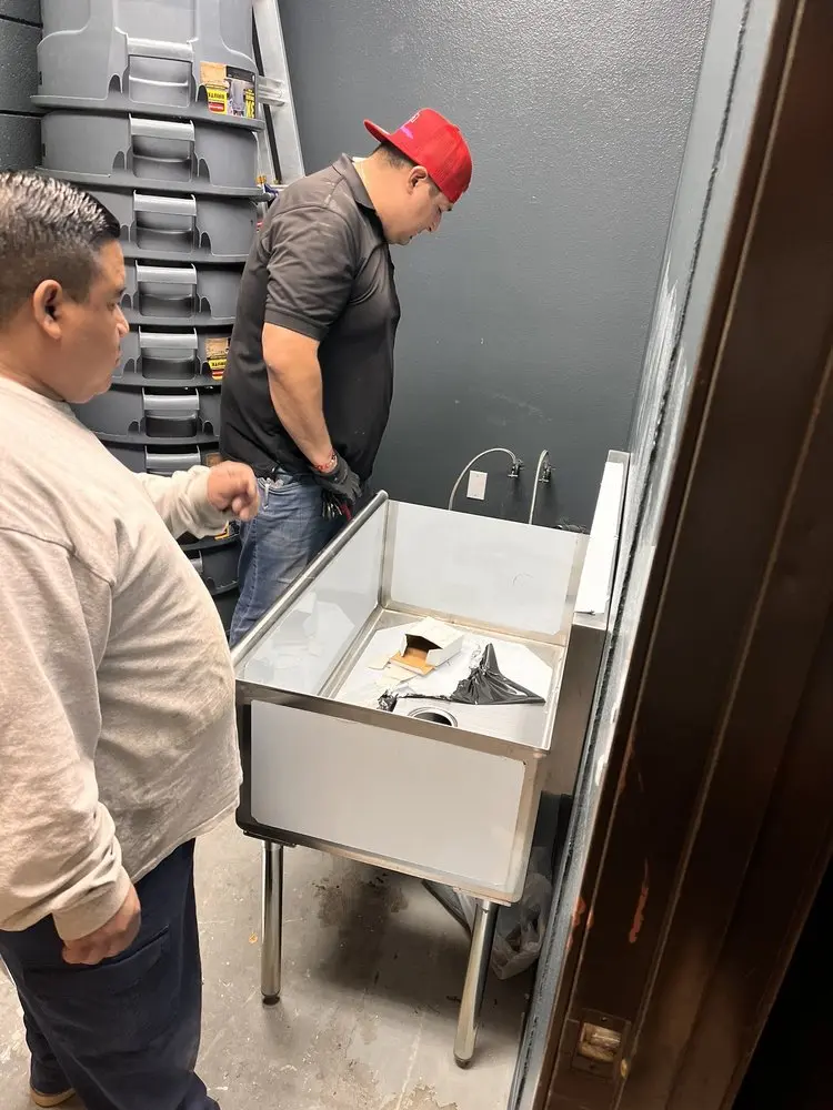 Commercial plumbing and sink installation in Cecil